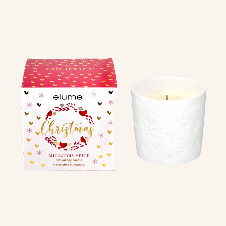 Elegant Mulberry Spice Christmas Candle  | Elume