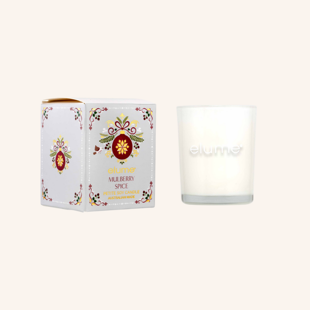 Petite Mulberry Spice Christmas Candle  | Elume