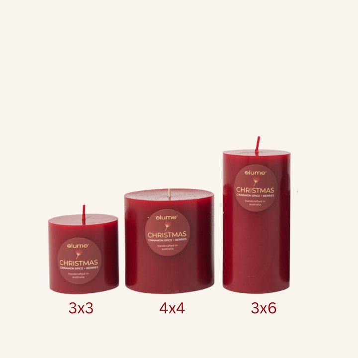 Christmas Cinnamon 3x6 Pillar Candle | Elume