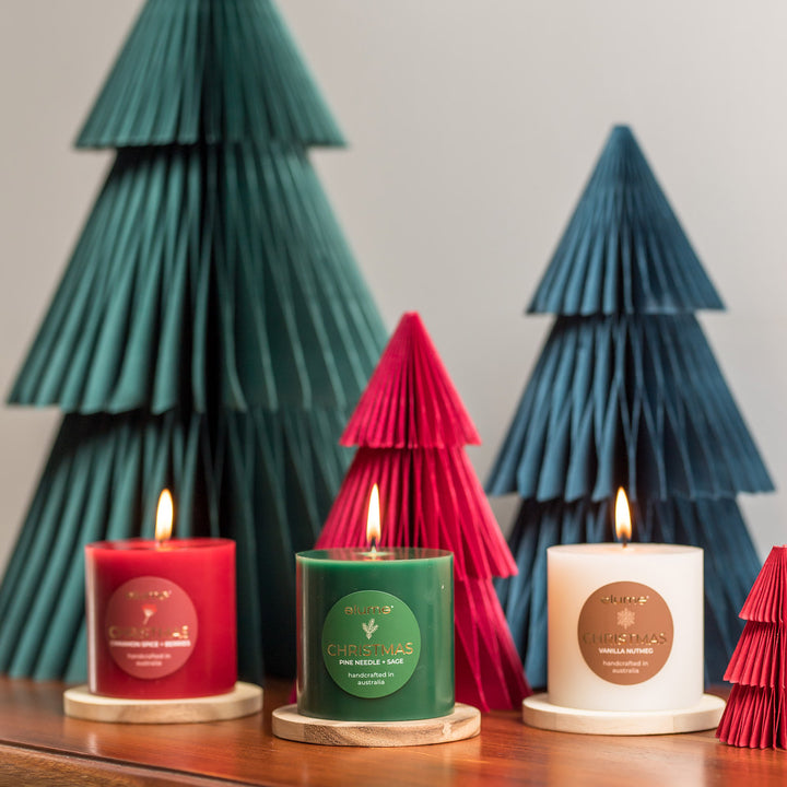 Christmas Pine 3x3 Pillar Candle | Elume