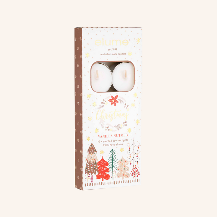 Christmas Vanilla Nutmeg Tealights | Elume