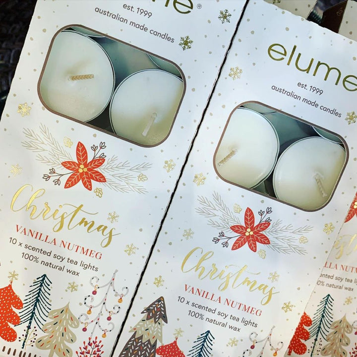 Christmas Vanilla Nutmeg Tealights | Elume