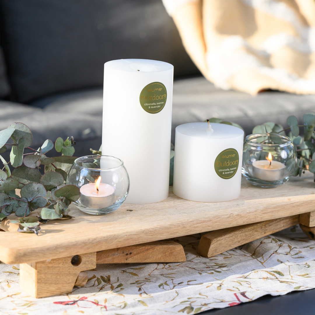 White Citronella 3x6 Pillar Candle | Elume