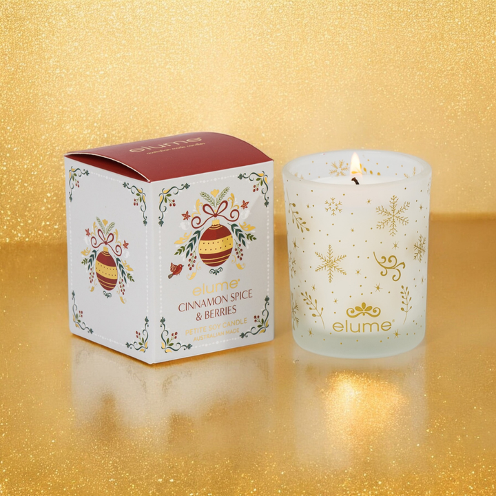Petite Cinnamon Spice & Berries Christmas Candle | Elume