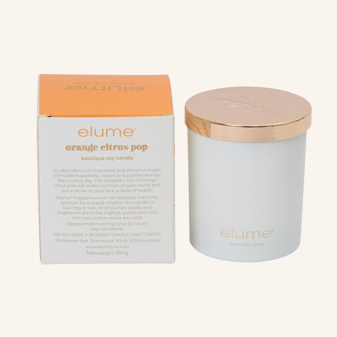Boutique Soy Candle - Orange Citrus Pop| Elume