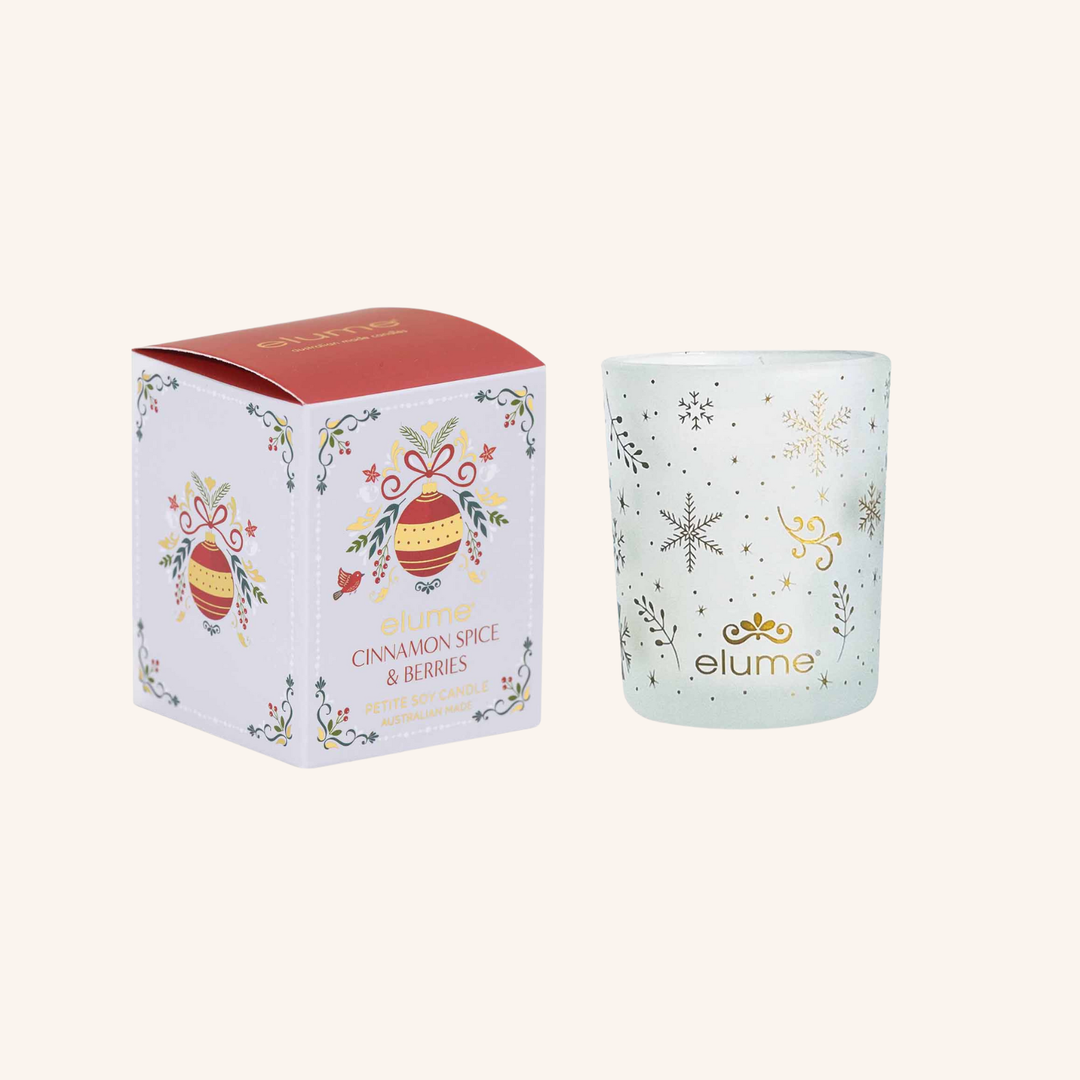 Petite Cinnamon Spice & Berries Christmas Candle | Elume