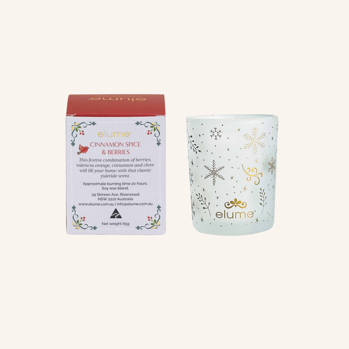 Petite Cinnamon Spice & Berries Christmas Candle | Elume