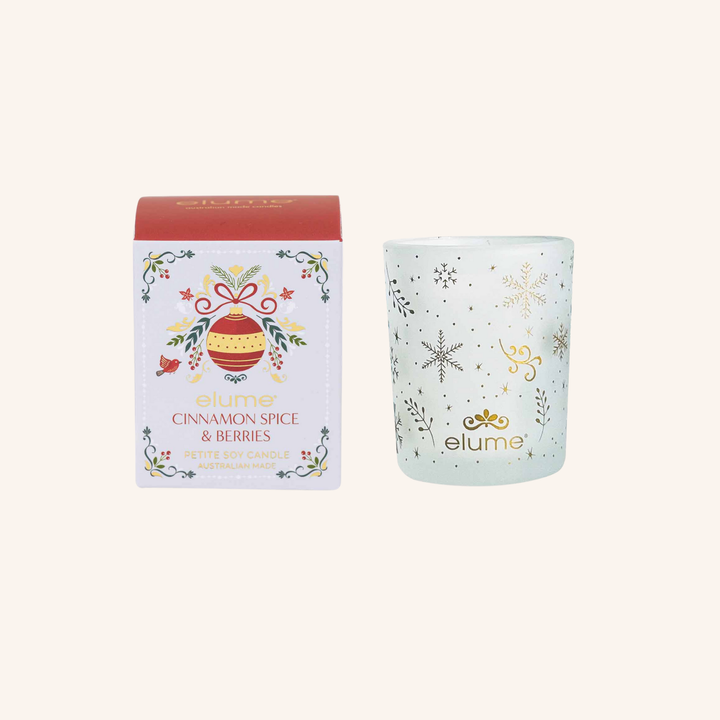 Petite Cinnamon Spice & Berries Christmas Candle | Elume