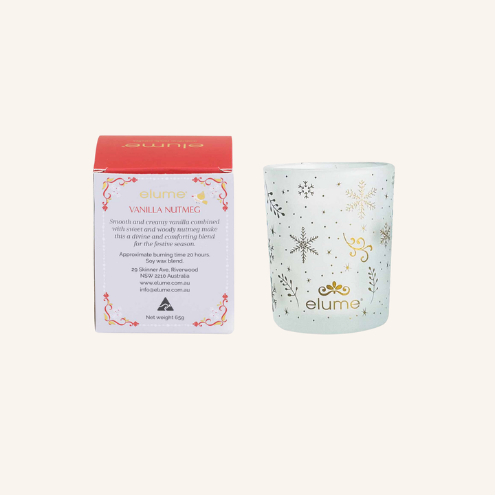 Petite Vanilla Nutmeg Christmas Candle  | Elume