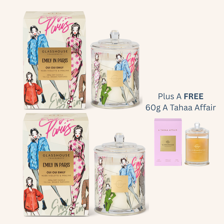 Oui Oui Emily Bundle with FREE 60g A Tahaa Affair Candle | Glasshouse