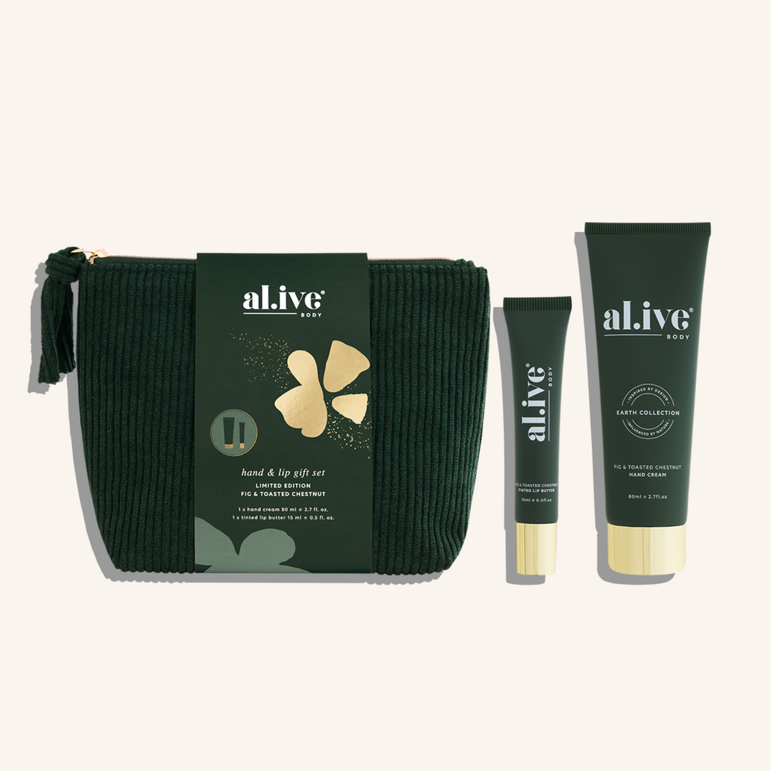 Christmas Hand & Lip Gift Set -Fig & Toasted Chestnut | al.ive body