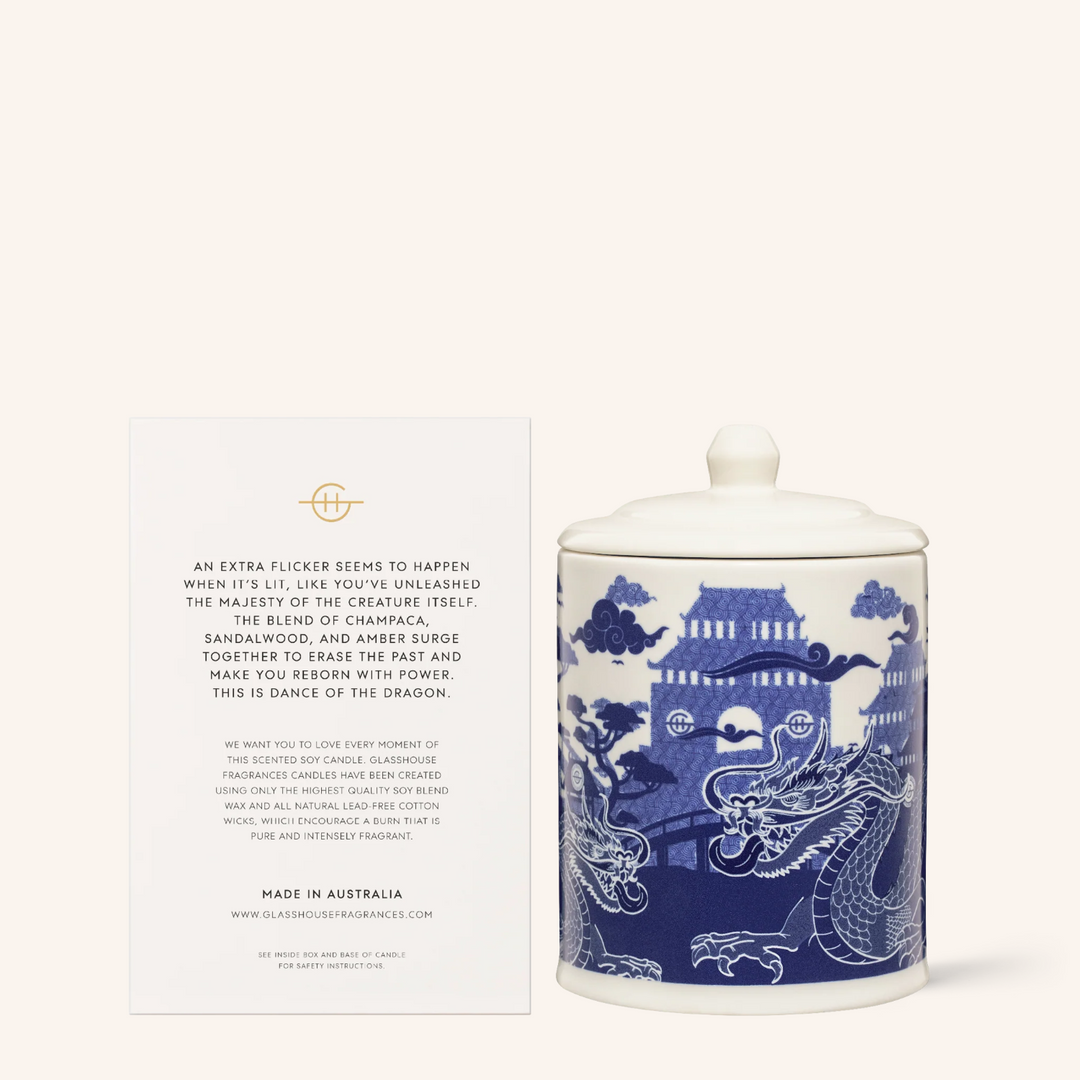 Limited Edition Dance of the Dragon 380g Candle | Glasshouse Limited Edition Dance of the Dragon 380g Candle | Glasshouse