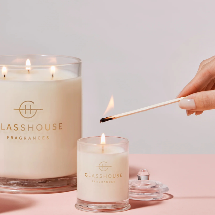 Glasshouse Midnight in Milan Saffron & Rose 60g Soy Candle
