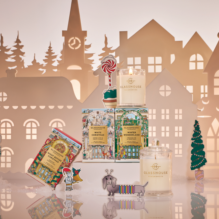 Limited Edition Christmas Trio 3 x 60g Soy Candle | Glasshouse Fragrances