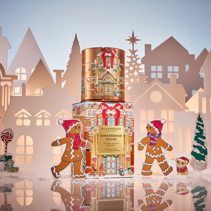 Gingerbread House Festive Spiced Biscuit 380g Soy Candle | Glasshouse