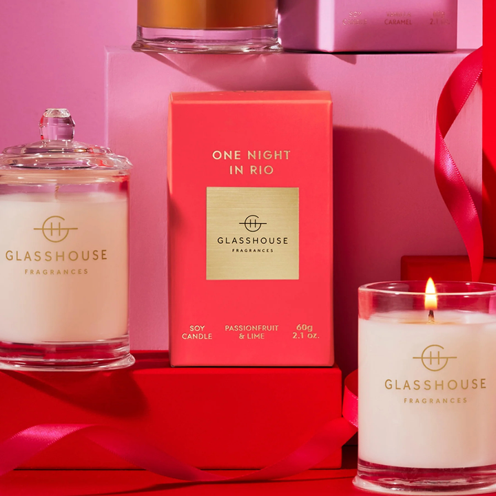 Glasshouse One Night in Rio Passionfruit & Lime 60g Soy Candle