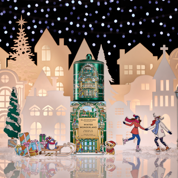 Winter Wonderland Frosted Fir & Snow Gum 380g Soy Candle | Glasshouse