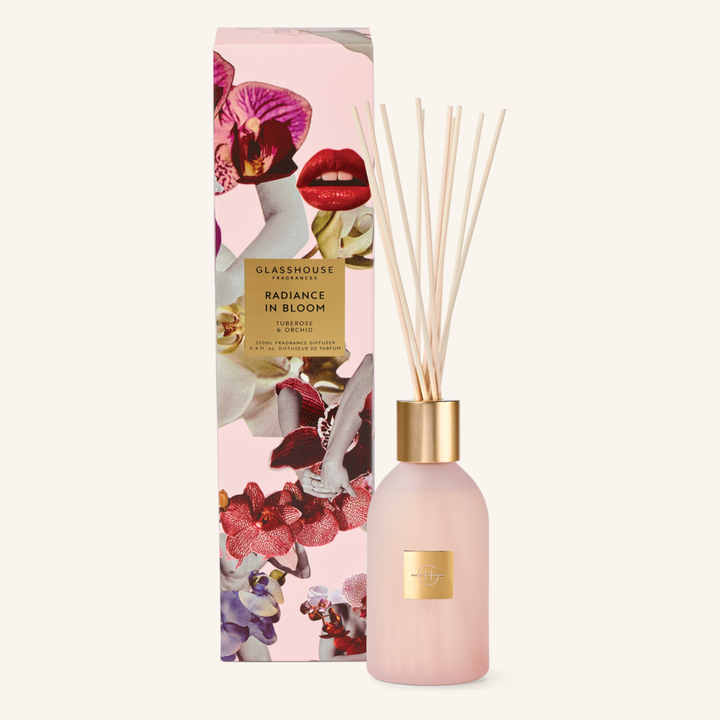 Radiance in Bloom Tuberose & Orchid 250ml Diffuser | Glasshouse Fragrances