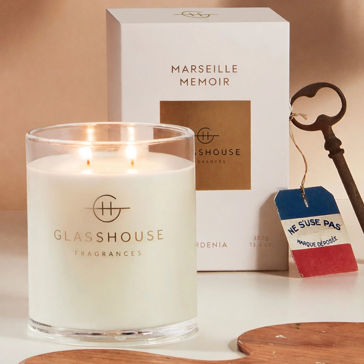 Glasshouse Marseille Memoir Gardenia 380g Soy Candle