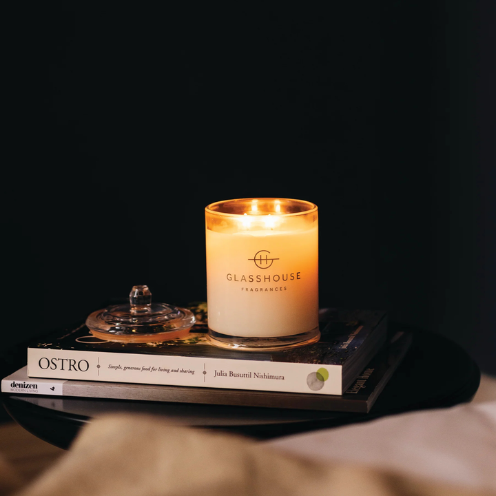 Glasshouse Midnight in Milan Saffron & Rose 380g Soy Candle