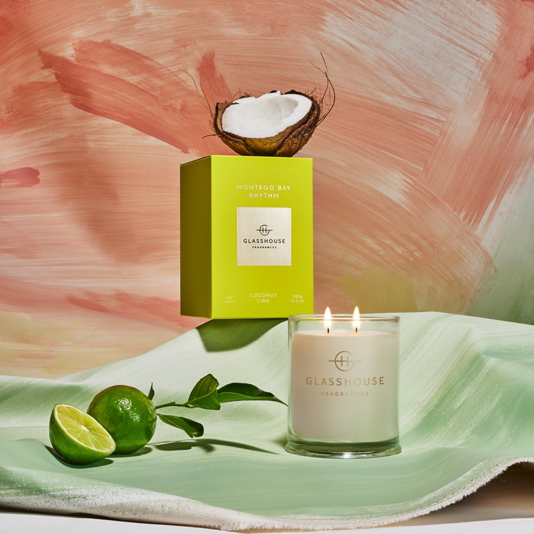 Glasshouse Montego Bay Rhythm Coconut Lime 380g Soy Candle