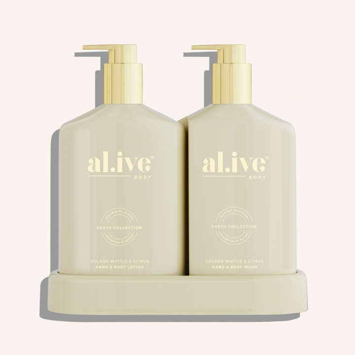 Christmas Wash & Lotion Duo - Golden Wattle & Citrus | al.ive body