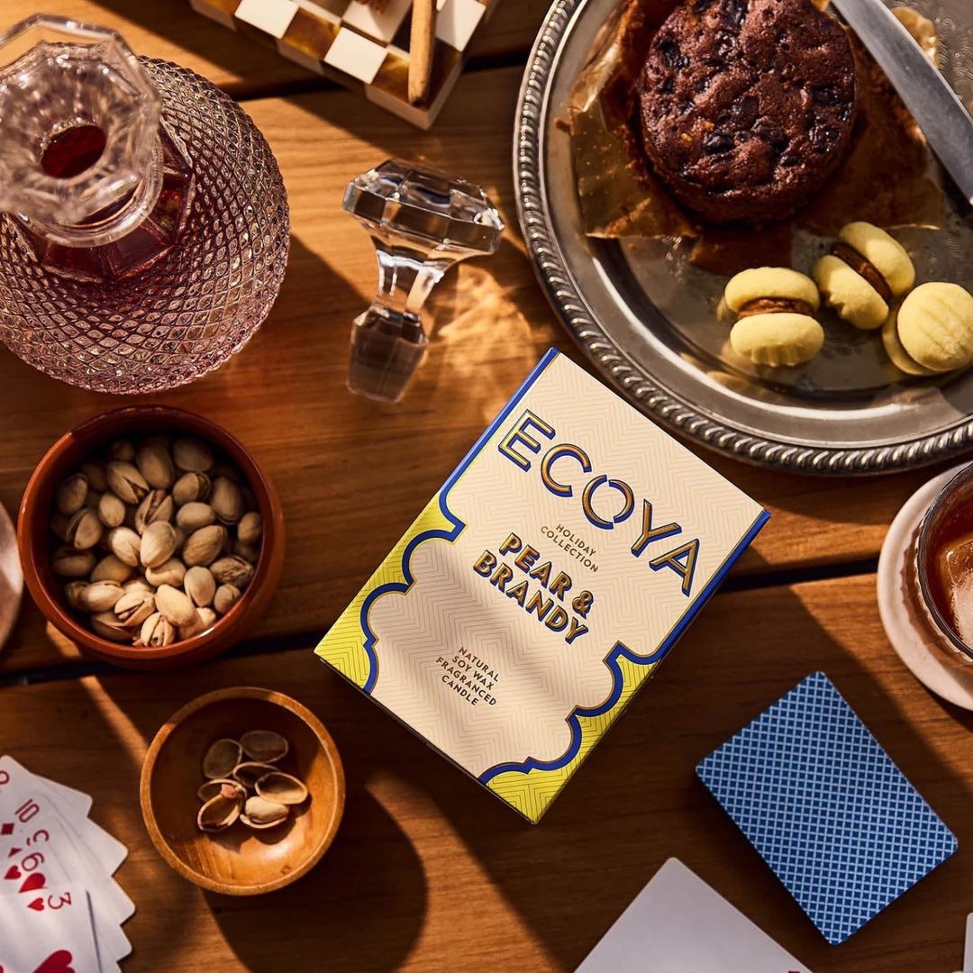 Holiday Pear & Brandy Goldie Candle | Ecoya