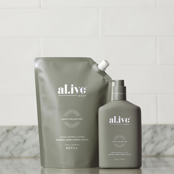Hand & Body Lotion Refill Green Pepper & Lotus | al.ive body
