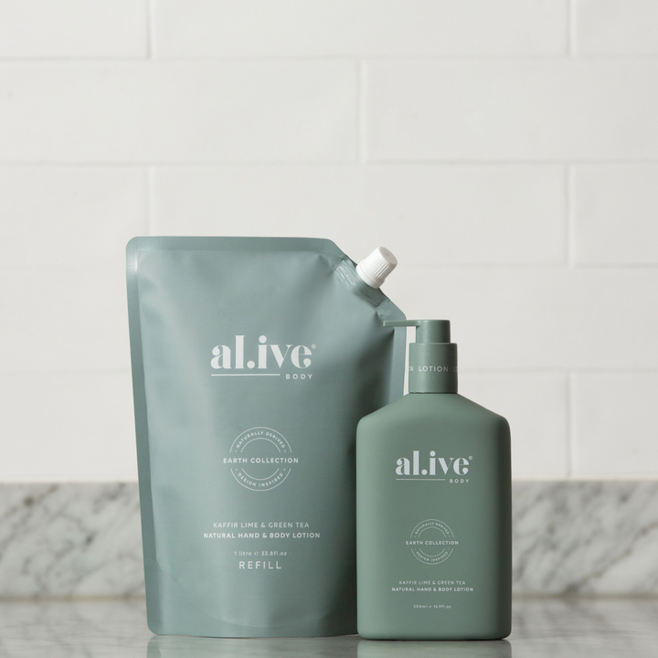 Hand & Body Lotion Refill Kaffir Lime & Green Tea  | al.ive body