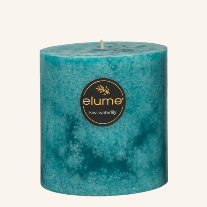 Kiwi Waterlily 4x4 Pillar Candle | Elume