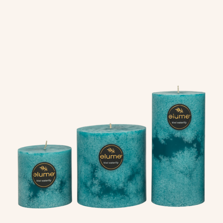 Kiwi Waterlily 3x6 Pillar Candle | Elume