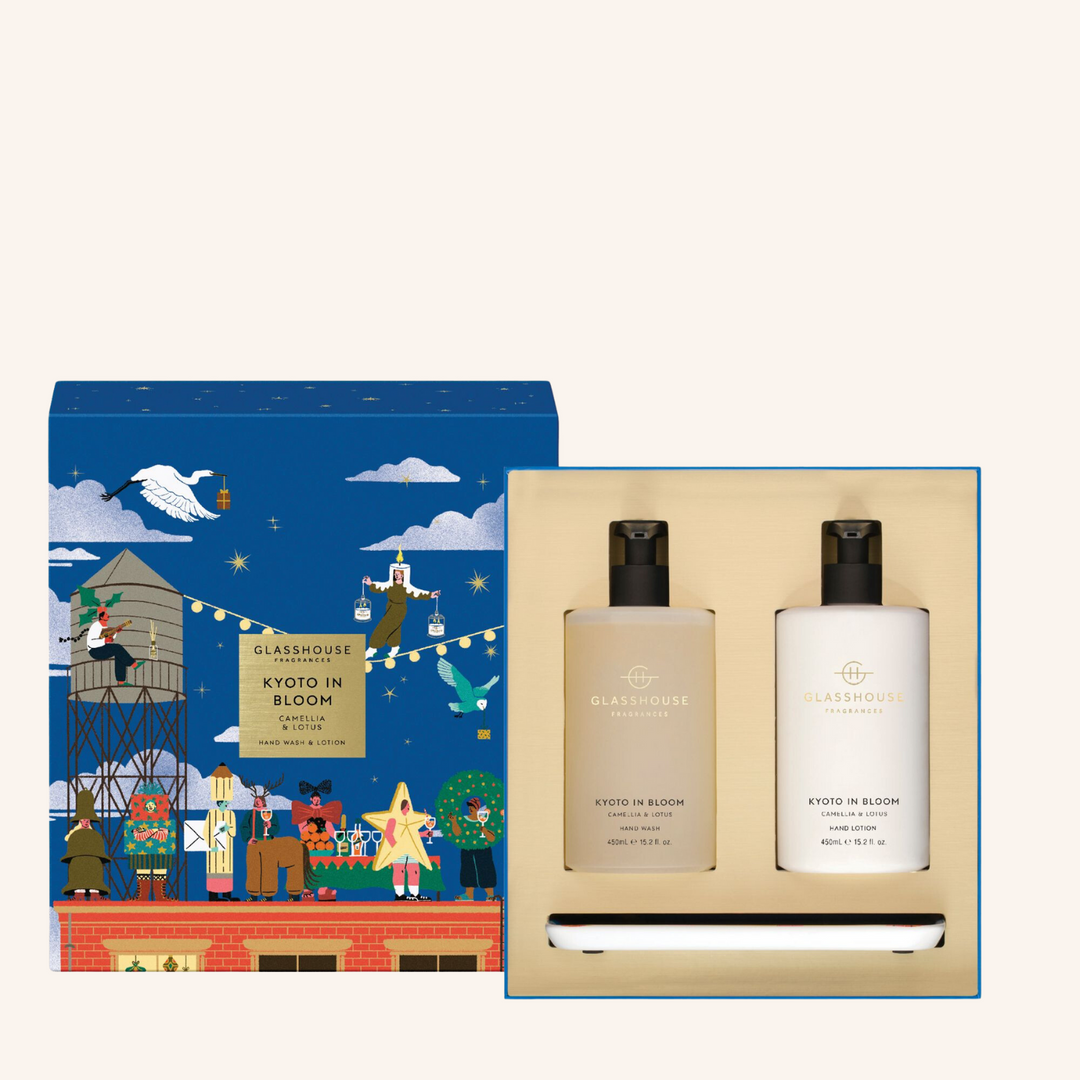 Kyoto in Bloom Christmas Hand Wash and Hand Lotion Duo Gift Set | Glasshouse