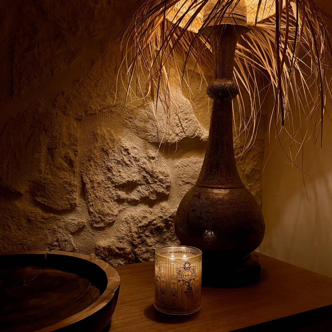 Glasshouse Dusk at the Kasbah Saffron & Honey 380g Soy Candle