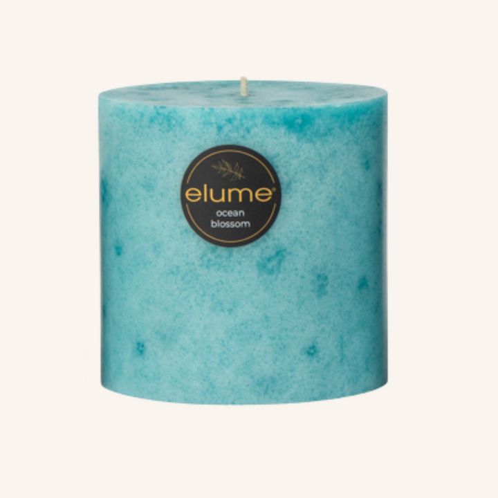 Ocean Blossom 4x4 Pillar Candle | Elume