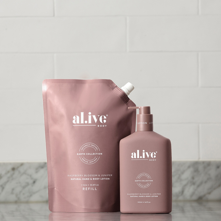 Hand & Body Lotion Refill Raspberry Blossom & Juniper  | al.ive body