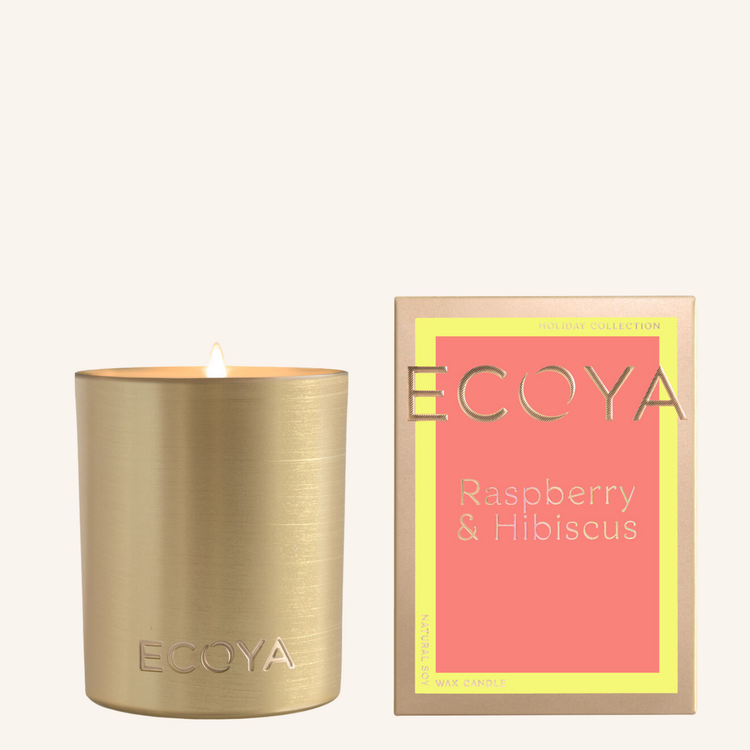 Limited Edition Raspberry & Hibiscus Goldie Candle | Ecoya