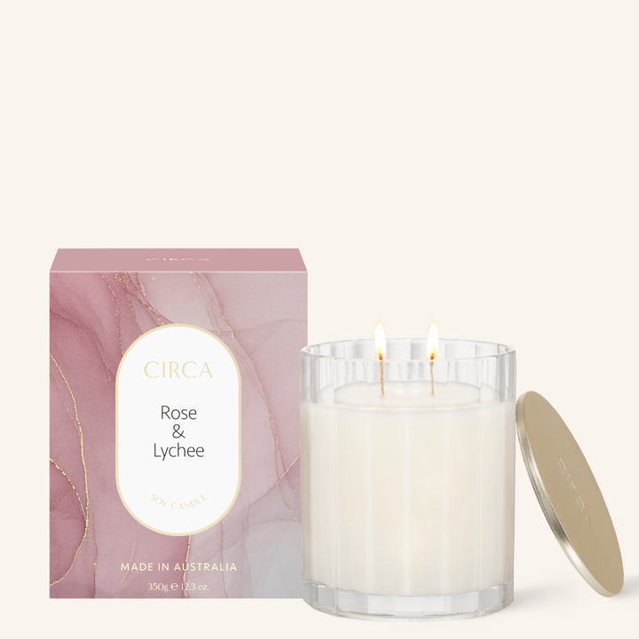 Rose & Lychee 350g Soy Candle | Circa