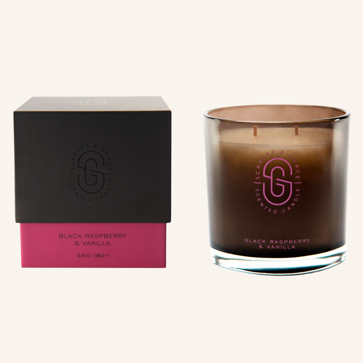 Black Raspberry and Vanilla 380g Candle | Scarlet & Grace