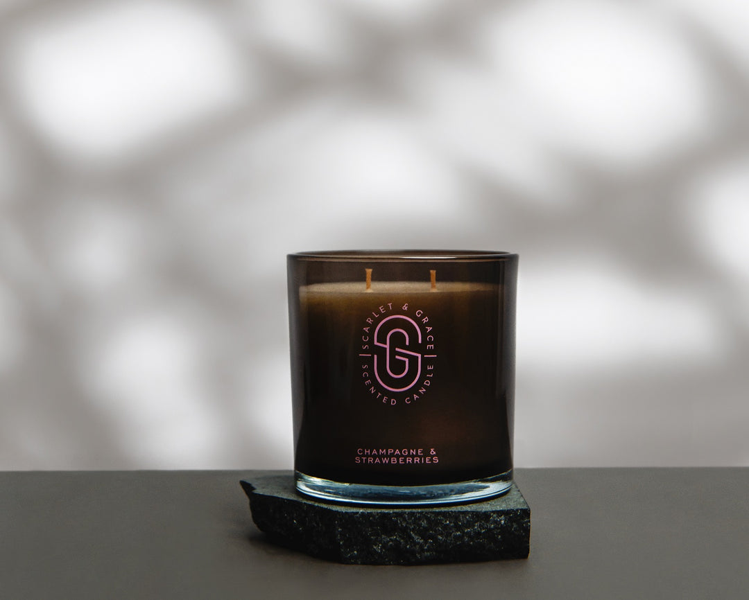 Champagne and Strawberries 380g Candle | Scarlet & Grace