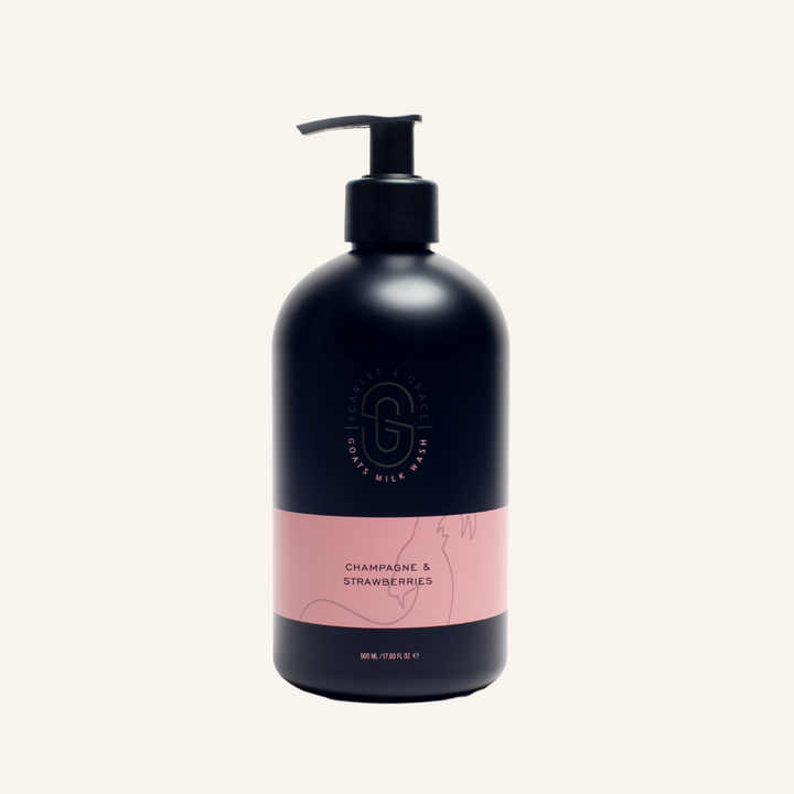 Goats' Milk Hand and Body Wash - Champagne & Strawberries | Scarlet & Grace