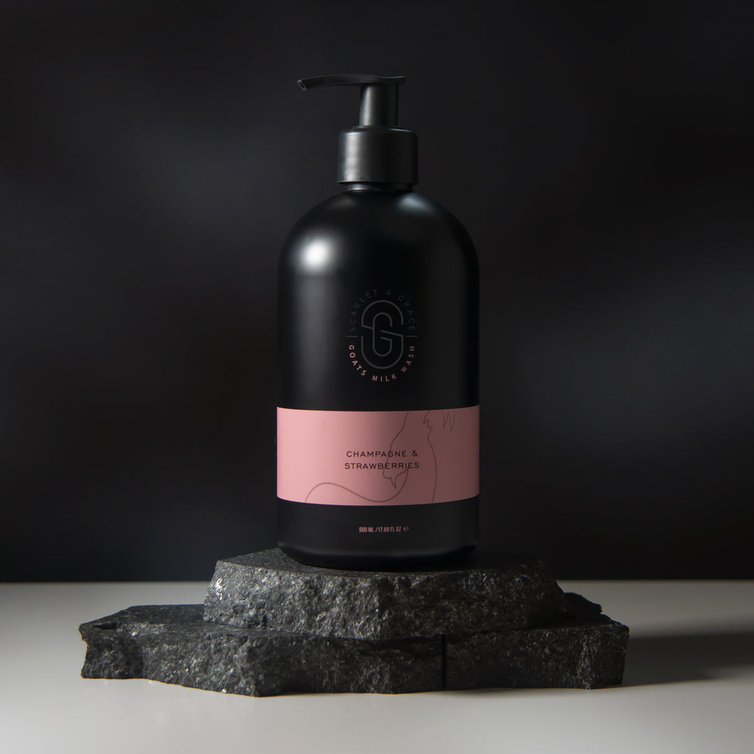 Goats' Milk Hand and Body Wash - Champagne & Strawberries | Scarlet & Grace