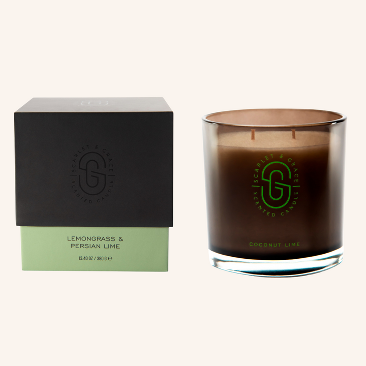 Lemongrass & Persian Lime 380g Candle | Scarlet & Grace