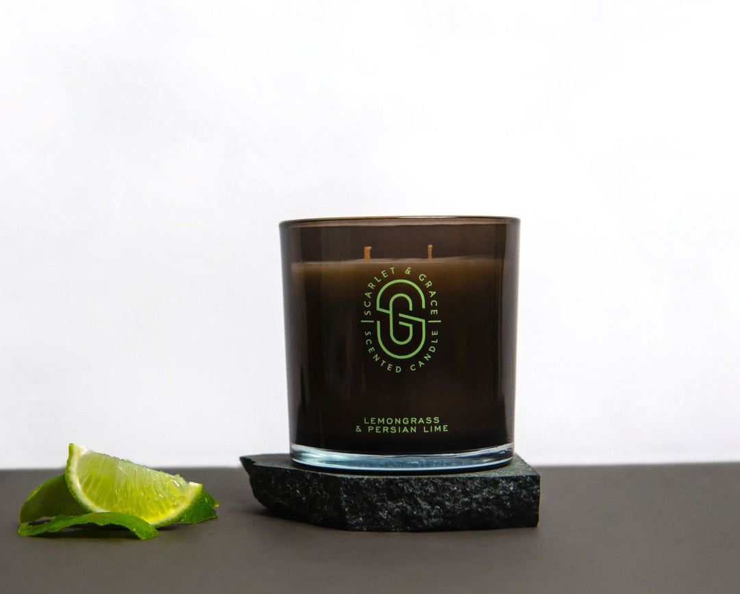 Lemongrass & Persian Lime 380g Candle | Scarlet & Grace