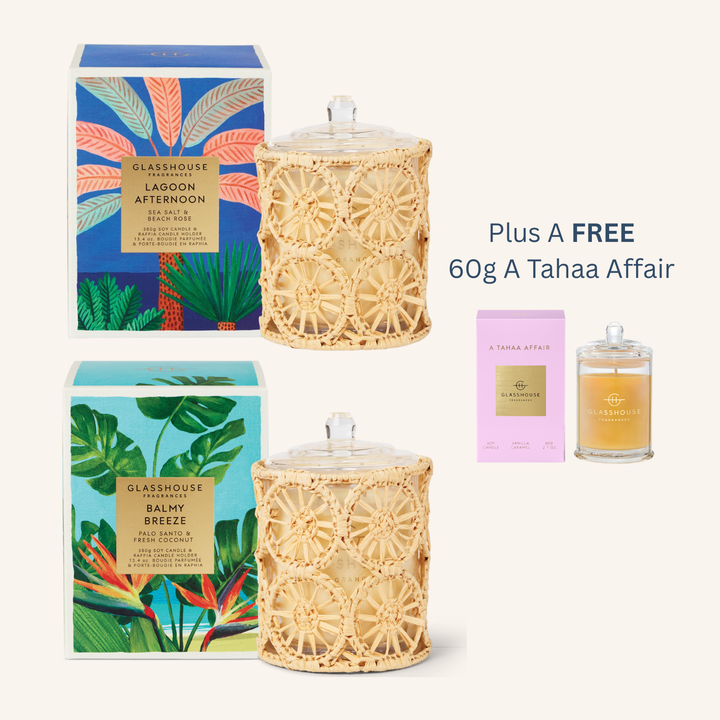 Summer Limited Edition Bundle with FREE 60g A Tahaa Affair Candle | Glasshouse
