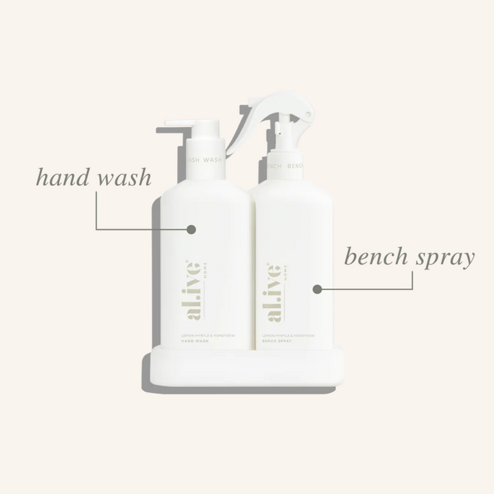 Lemon Myrtle & Honeydew Kitchen Bench Spray & Hand Wash Duo | al.ive body