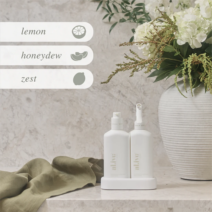 Lemon Myrtle & Honeydew Kitchen Bench Spray & Hand Wash Duo | al.ive body