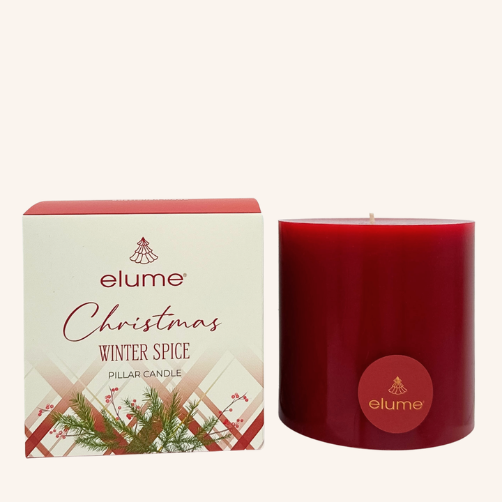 Christmas Cinnamon 4x4 Pillar Candle | Elume