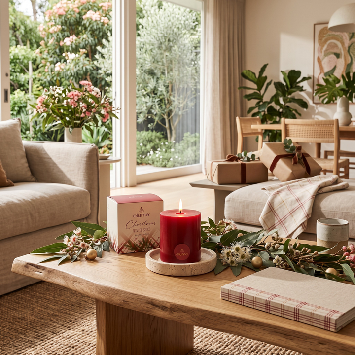 Christmas Cinnamon 4x4 Pillar Candle | Elume