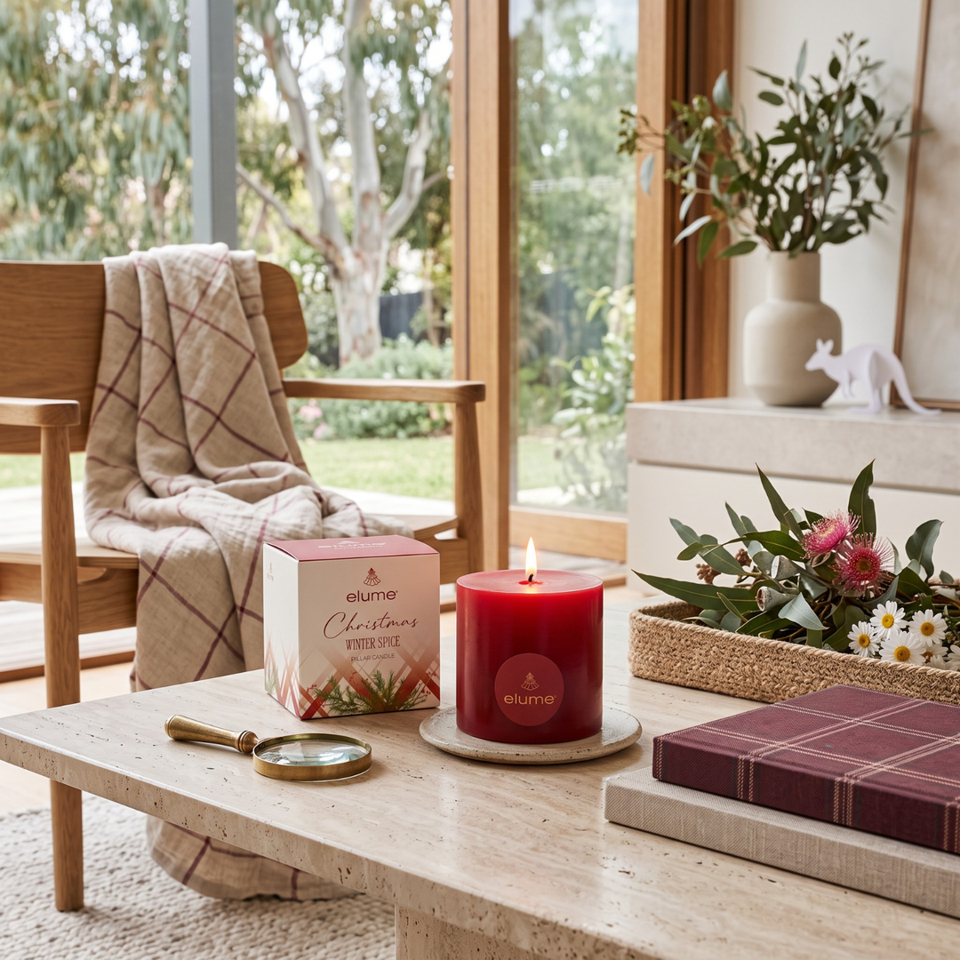 Christmas Cinnamon 4x4 Pillar Candle | Elume