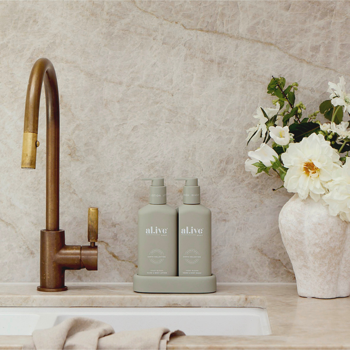 Compact Bathroom Duo, Wash + Lotion Ivory Bloom | al.ive body